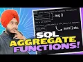 Lecture 6 - SQL Aggregate Functions in Hindi with Practical Examples Problem Questions Jass