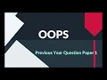 Object Oriented Programming IPU Engineering Sem 4 Previous year question 1