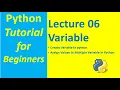 Variables in Python Assign Values to Multiple Variables in Python Python Tutorial for Beginners