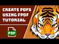 Create PDFs Using PHP FPDF Full Tutorial