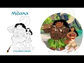 Maui and Moana Come to Life with These Colorful Coloring Page