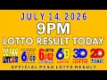 9pm Lotto Result Today July 14 2026 PCSO
