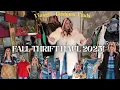 BIGGEST Fall Thrift Haul EVER Vintage Designer Finds NYC Thrift Midsize Fashion Part 1