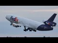 FedEx MD-11 Takes Off Seattle 4K