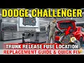 Trunk Won t Open Dodge Challenger Trunk Release Fuse Fix