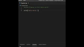 Python Program to Print Hello world