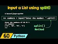 Input a List using split Method in Python