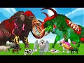 Lagu 20 Mammoth Elephant Cow vs 10 Giant Tiger Lion become Giant zombie attack Baby Cow saved by Mammoth
