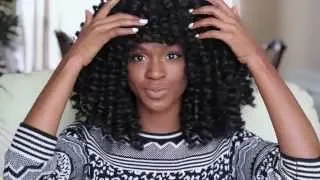 how to make a marley afro twist crochet wig with bangs protective style tutorial 