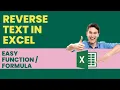 Reverse Text in excel User Defined Function Advanced Excel Excel Formula Function Easy