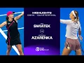 Iga Swiatek vs Victoria Azarenka 2024 Doha Quarterfinal WTA Match Highlights