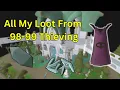 Loot From Pickpocketing Elves 98-99 Thieving - Main Account Progress
