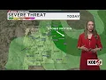 Friday morning forecast Scattered storms possible today and Saturday