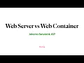 4 Web Server vs Web Container