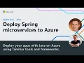 Learn Live - Deploy Spring microservices to Azure