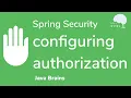 How to configure Spring Security Authorization - Java Brains
