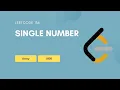Single Number Leetcode 136 Array XOR Bit Manipulation