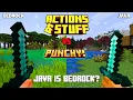 ACTIONS AND STUFF Bedrock vs PUNCHY AND STUFF Java COMPARISON minecraft 1 26