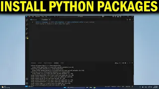 How To Install Python Packages in Visual Studio Code