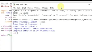 Python Program to Calculate Compound Interest
