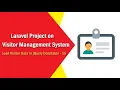 Laravel Project on Visitor Management System - Load Visitor Data in jQuery DataTables