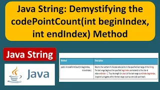 Java String Demystifying the codePointCount int beginIndex int endIndex Method Java Tutorial