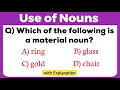 Use of Nouns with Explanation Noun Practice Parts of Speech Mock Test Quiz