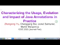 Characterizing the Usage Evolution and Impact of Java Annotations in Practice