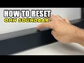 How to Reset Your Onn Soundbar