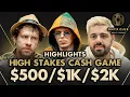 $500/$1K/$2K Ante Cash Game Highlights | Monarch, Jungleman, Yohviral, Rob Yong | Onyx Club