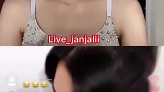 رقص بادمجون رها و ندا یاسی در لایو بیا ببین چجوری بادمجونو تو حلقش میکنه 