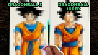 Drawing Goku in 2 Styles | Dragon Ball Z and Dragon Ball Super