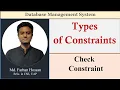 Lec 14 Check Constraint Types of Constraints DBMS Bangla Tutorial