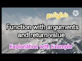 Function with arguments and return value c programming in tamil