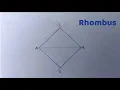 How to construct a rhombus when the length of the diagonal and side is given