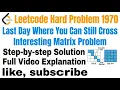 Leetcode Hard Problem 1970 Last Day Where You Can Still Cross - Interesting Matrix Problem
