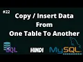 Copy Insert Data from one table to another table in SQL Server Complete SQL Course In Hindi