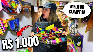 Comprei uma Bolsa Nova e Gastei quase R$1.000 na Loja de Pipas! - Melhor Kit Pipeiro pra Temporada