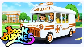 एम्बुलेंस का चक्का घूमे गोल गोल, Wheels On The Ambulance, Hindi Rhymes for Kids