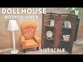 How to make a scale room divider for your dollhouse out of cardboard and wood