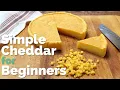 Home Cheesemaking - no special equipment required Easy Farmhouse Cheddar Hard Cheese Recipe