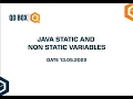 Java Static And Non Static Variables QO-BOX
