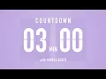 3 Minute Countdown Timer Flip Clock with Bell Alerts
