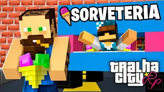 CRIEI uma SORVETERIA no MINECRAFT! - TralhaCity EP.02