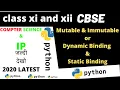 Difference Between Mutable and Immutable Variable in Python Dynamic and Static Binding Python