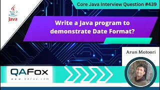 Write a Java program to demonstrate Date format Core Java Interview Question