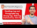 Html Course Headings Paragraphs Tags in HTML Web Development Full Course L5