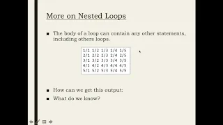Nested Loops Break and Continue