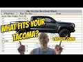 Toyota Tacoma Tire Size Guide