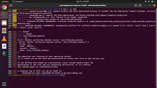 Node js EACCES error Ubuntu linux Node npm global permission Ubuntu